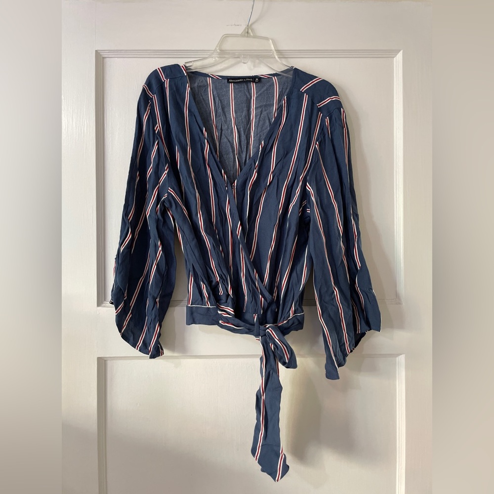 Abercrombie & Fitch Long-Sleeve Wrap Top
